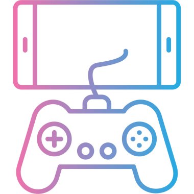 Oyun joystick ikonu. Oyun vektör simgelerini özetle. renk çevresi izole edildi