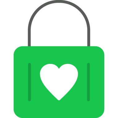 Asma kilit. Web simgesi vektör illüstrasyonu