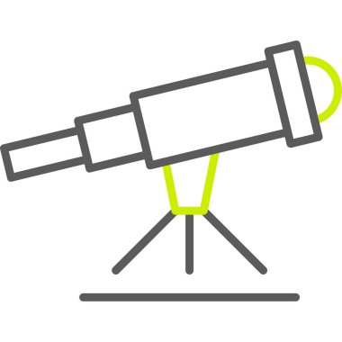 Teleskop. Web simgesi basit illüstrasyon