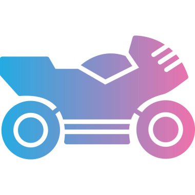 Motosiklet ikonu vektör illüstrasyonu