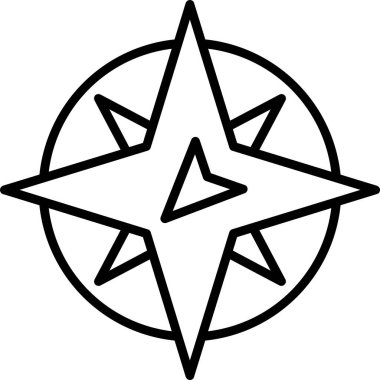 Pusula. Web simgesi basit illüstrasyon