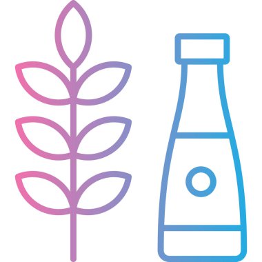 Şişeyle birlikte bir şişe şarabın vektör çizimi