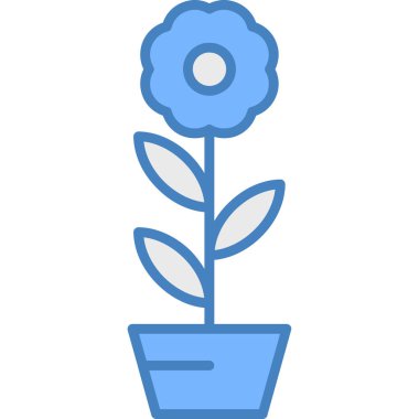 Çiçek. Web simgesi basit illüstrasyon