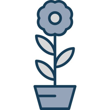 çiçek simgesi web renk illüstrasyonu