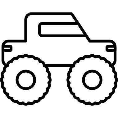 Traktör ikon vektör illüstrasyonu