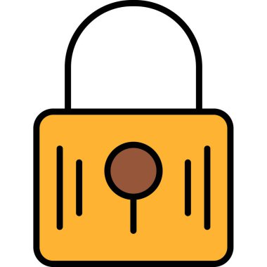 Kilit simgesi, vektör çizimi