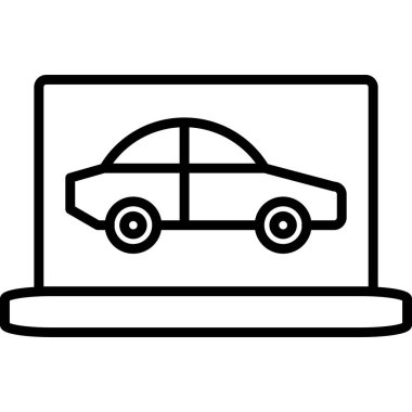 Araç. Web simgesi basit illüstrasyon