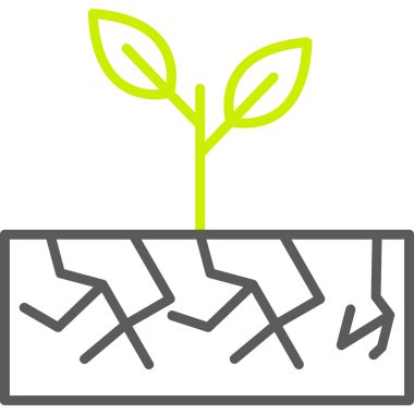 Bir bitki simgesinin vektör illüstrasyonu