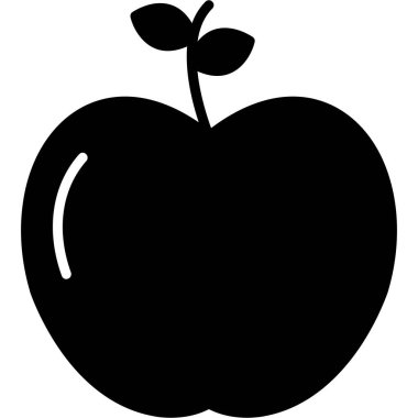 Elma meyvesi simgesi katı biçimde