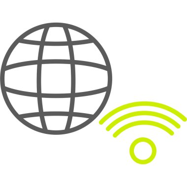 internet bağlantısı vektör çizgisi dekoru