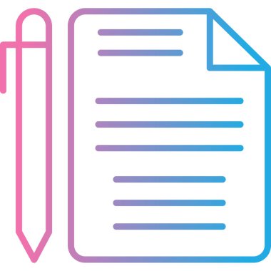 Bir belge simgesinin vektör illüstrasyonu