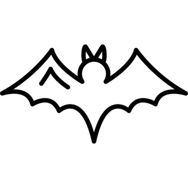 Yarasa gökyüzünde uçuyor. vektör illüstrasyonu