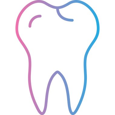 diş simgesi vektör illüstrasyonu