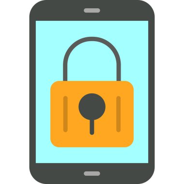 Güvenlik kilidi. Basit resimleme