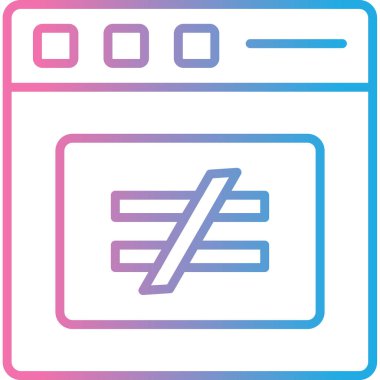 Web tarayıcı simgesi, vektör illüstrasyonu