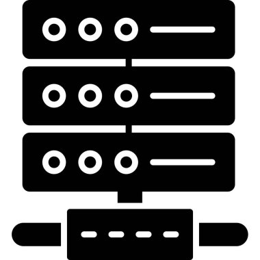 veri depolama simgesi basit vektör çizimi
