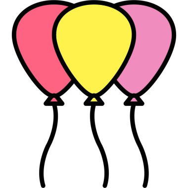 balon simgesi, vektör illüstrasyonu