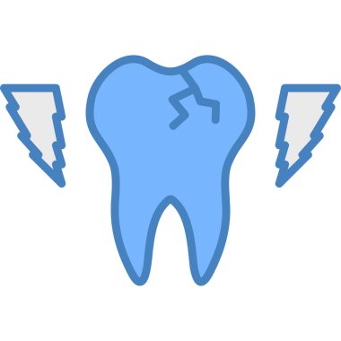Diş ve diş bakımı ikonu. Basit resimleme