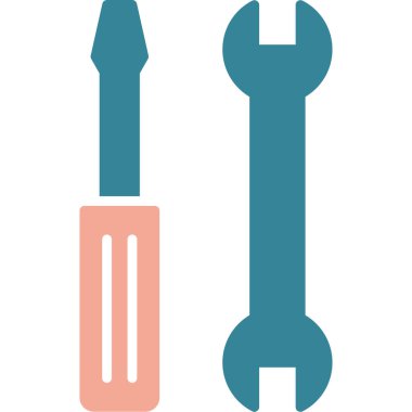 Tornavida. Web simgesi basit illüstrasyon