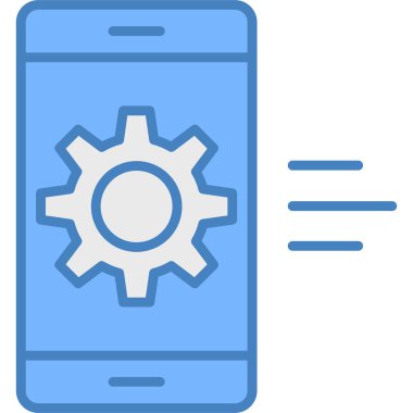 Mobil Ayarlar ikon vektör çizimi