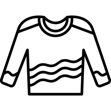 Kıyafet süveteri taslak vektörü. giysi.