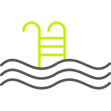 yüzme ikonu vektör illüstrasyonu