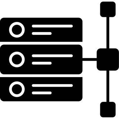 ağ veri sunucusu simgesi katı biçimli