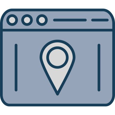 harita pin ikonu vektör illüstrasyonu