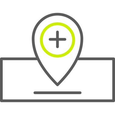 konum pin simgesi vektör illüstrasyonu