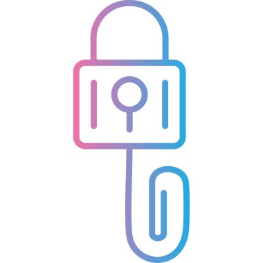 Kilit. Web simgesi basit illüstrasyon