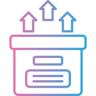 Arşiv. Web simgesi basit illüstrasyon