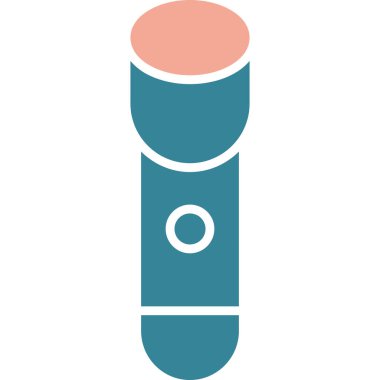 Test tüpü simgesi. Web için test tübü vektör simgelerinin basit çizimi