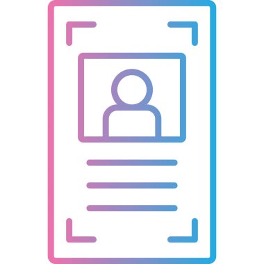 ID kart simgesi vektör illüstrasyonu