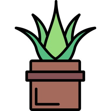 Bitki. Web simgesi basit illüstrasyon