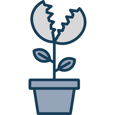 Bitki. Web simgesi basit illüstrasyon