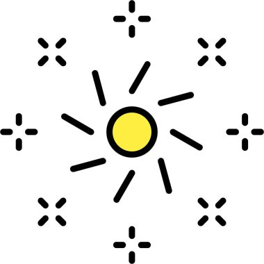 Güneş simgesinin vektör illüstrasyonu