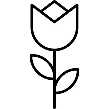 çiçek simgesi, vektör illüstrasyonu