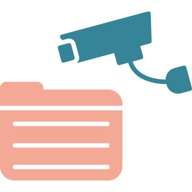 CCTV güvenlik kamerası simgesi - taslak biçimi