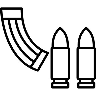 Kurşunlar. Web simgesi basit tasarım