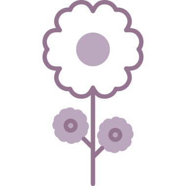 Çiçek. Web simgesi basit illüstrasyon