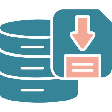 veritabanı. Web simgesi basit illüstrasyon