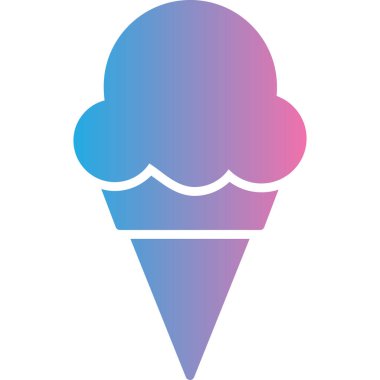 Dondurma Vektörü Kabartma Simgesi Tasarımı