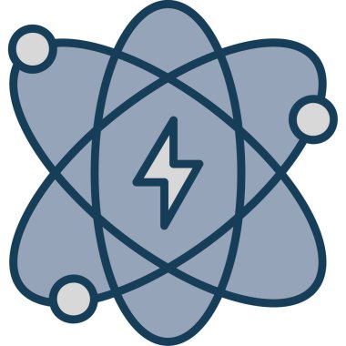 atom. Web simgesi basit illüstrasyon