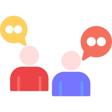 grup insan konuşuyor ve simge vektörünü sohbet ediyor.