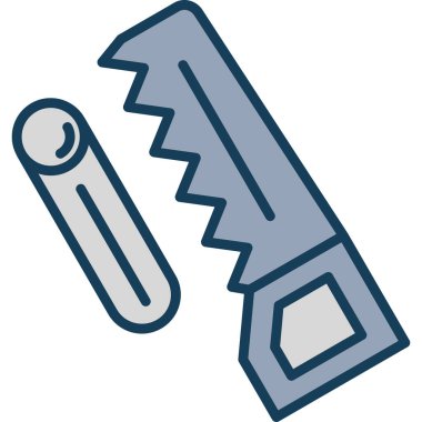 Bıçak kesici ikonu. Taslak bıçak kesici vektör simgeleri. çizgi izole konum