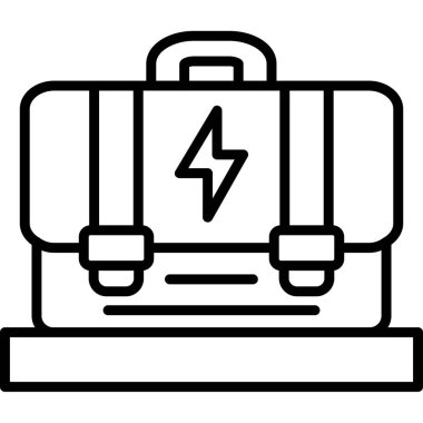 seyahat çantası ikonu vektör illüstrasyonu