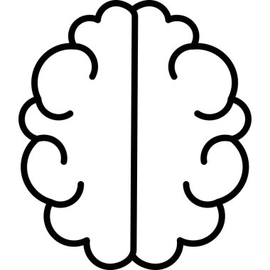 Beyin. Web simgesi basit tasarım