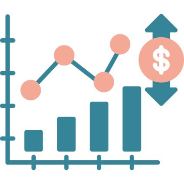 iş grafiği ikon vektör illüstrasyonu