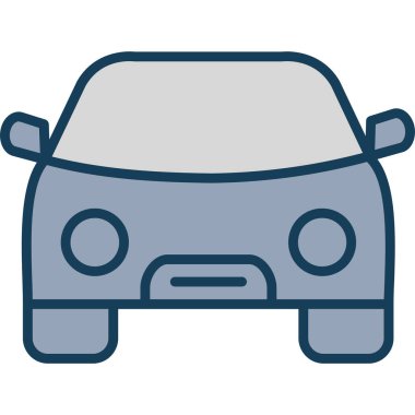 Otomobil Düz Vektör Simgesi