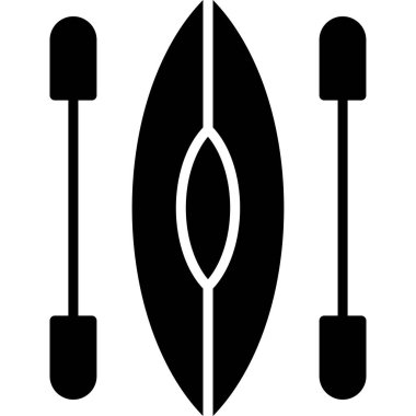 Kabartma dizaynında kano simgesi